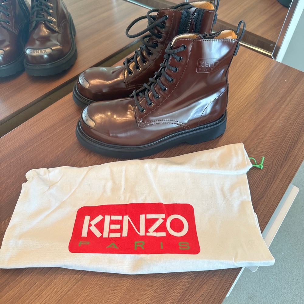Kenzo Men's Brown Leather Boots - Picture 2 of 7